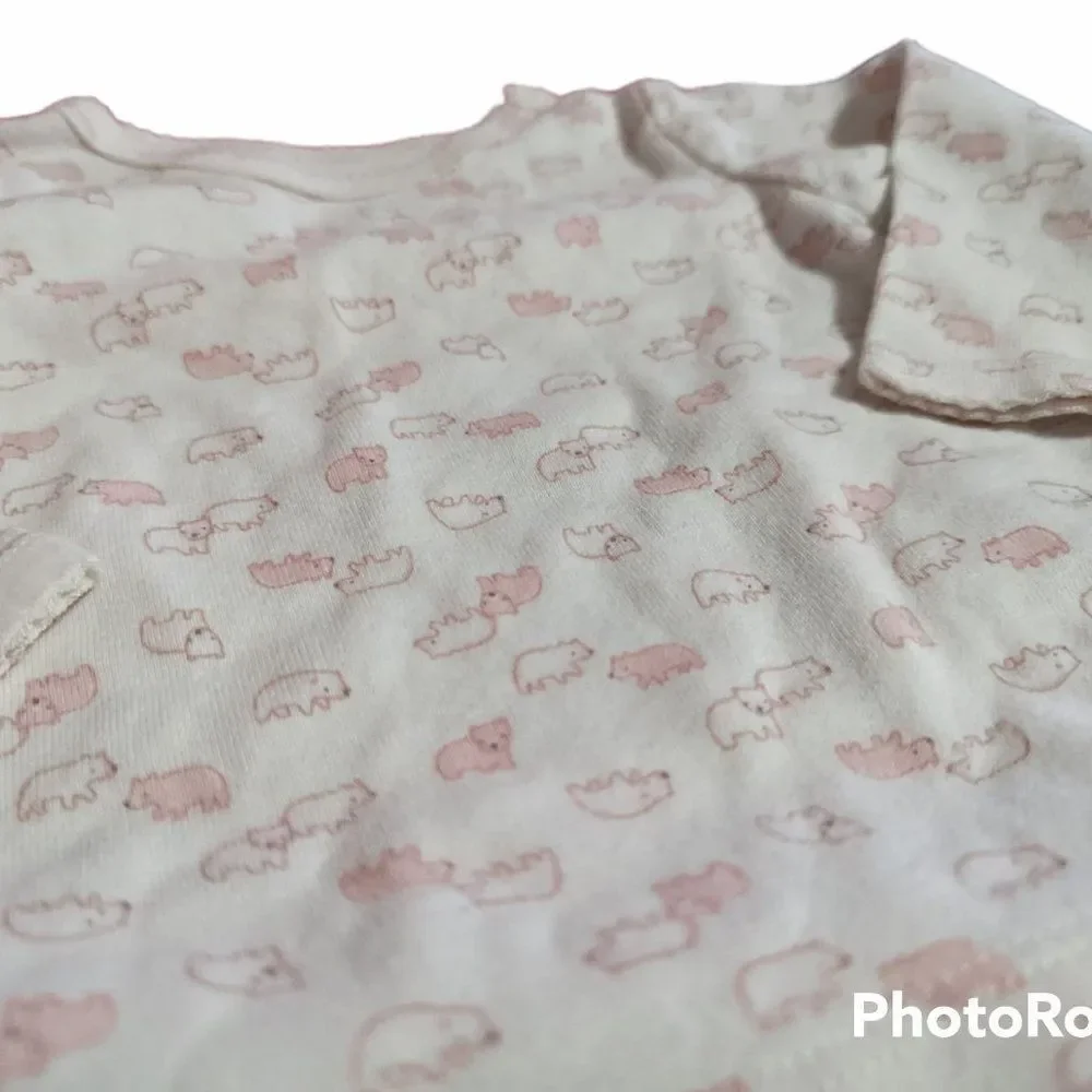 Baby Girl Bear Mouse Shirt And Bodysuit Set, 0-3 Month